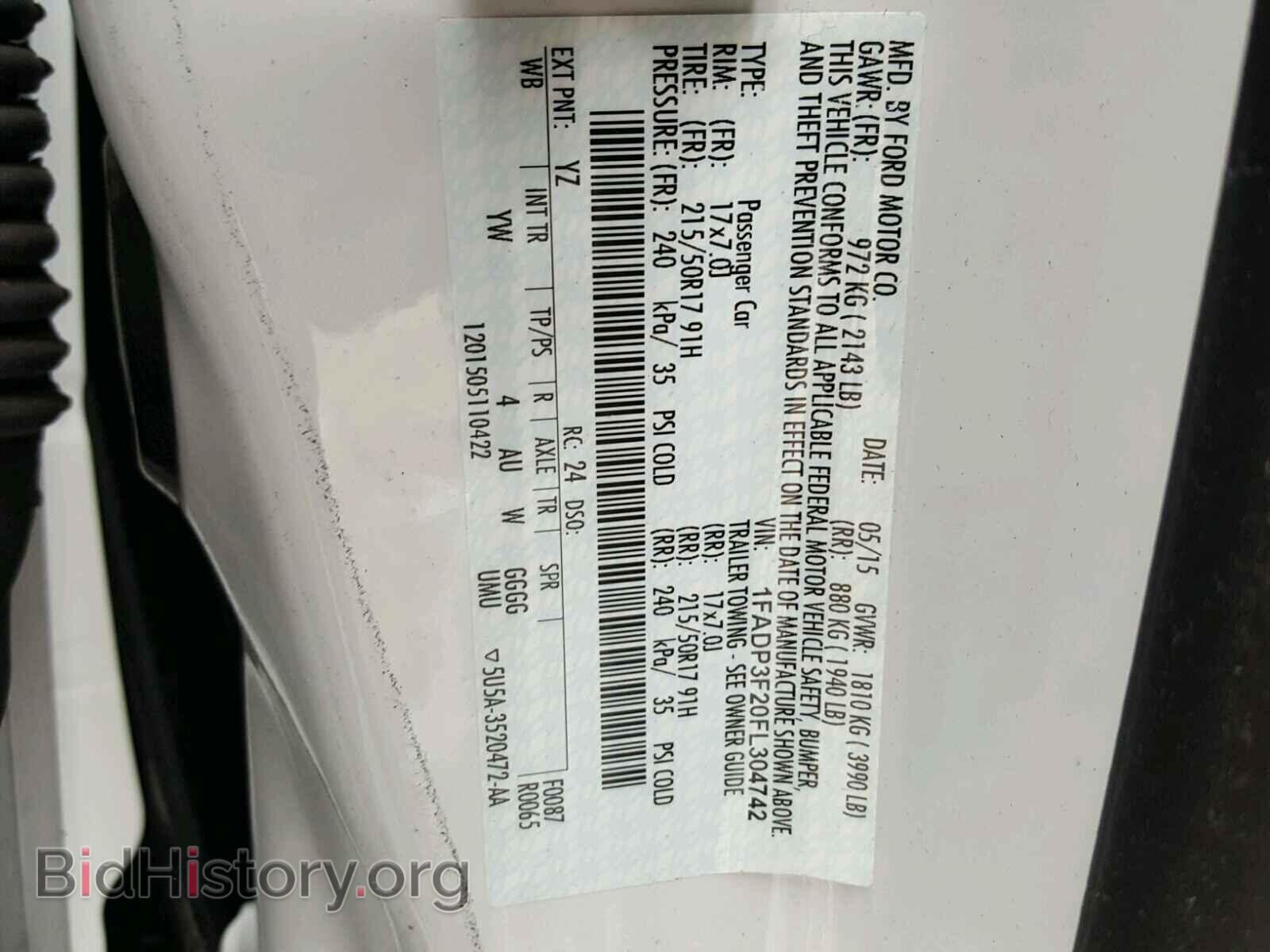 2015 FORD FOCUS - VIN: 1FADP3F20FL304742 - Photo 10
