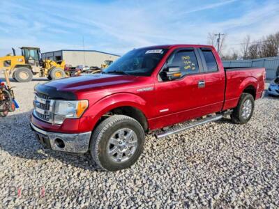 2013 Ford F150 Super Cab, темно-бордовый — VIN 1FTFX1ET0DFD96044, Copart