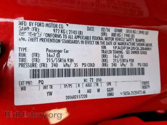 2016 FORD FOCUS SE - VIN: 1FADP3K26GL284861 - Фото 10