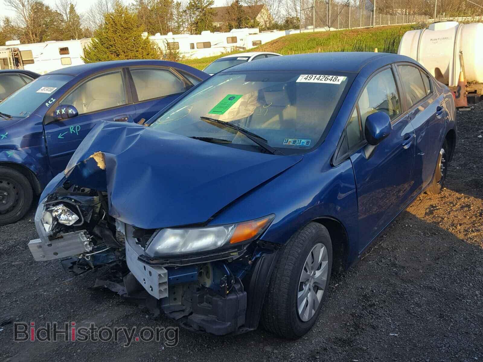 2012 HONDA CIVIC LX - VIN: 2HGFB2F50CH551145 - Фото 2