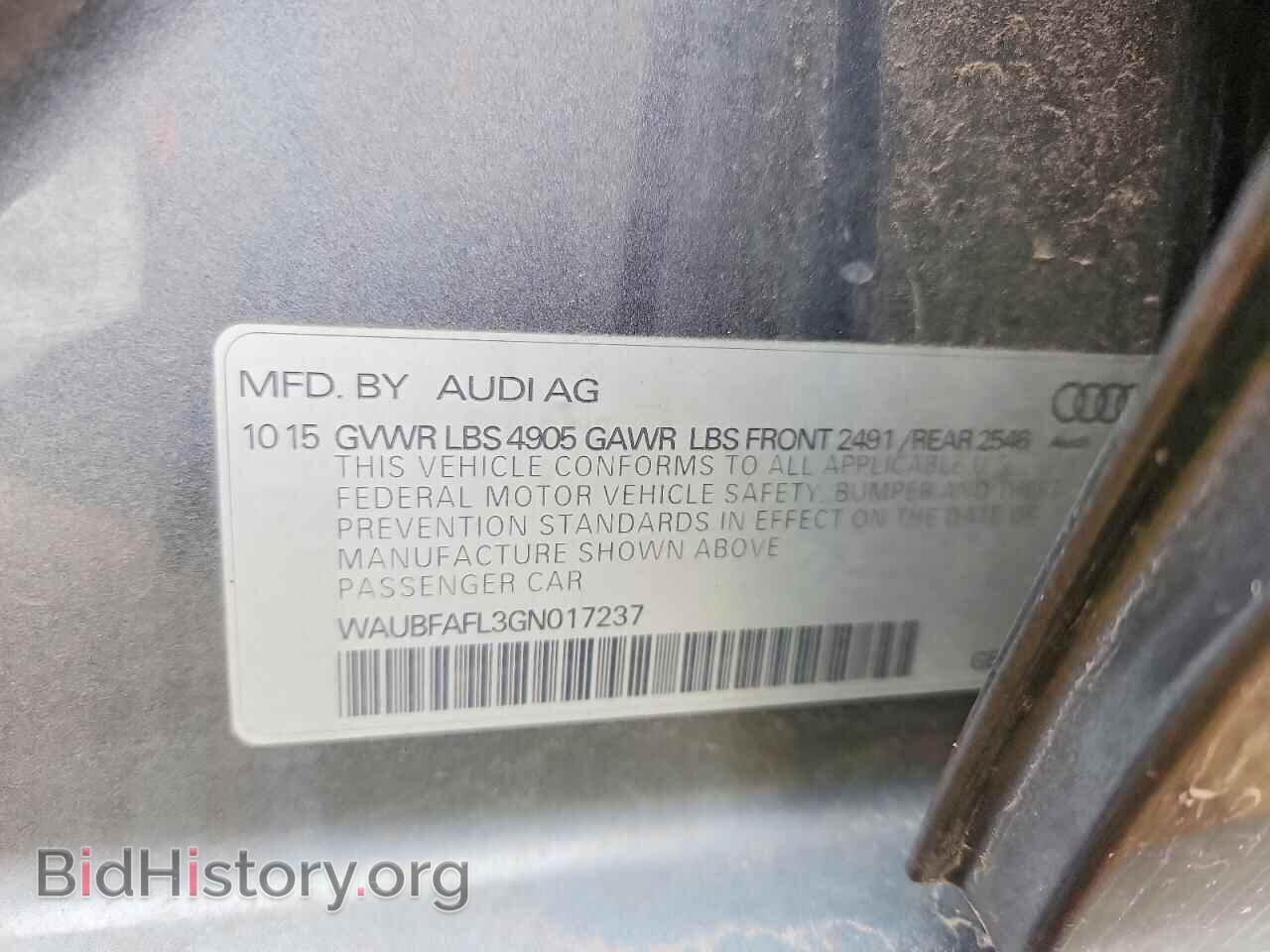 2016 AUDI A4 - VIN: WAUBFAFL3GN017237 - Photo 12