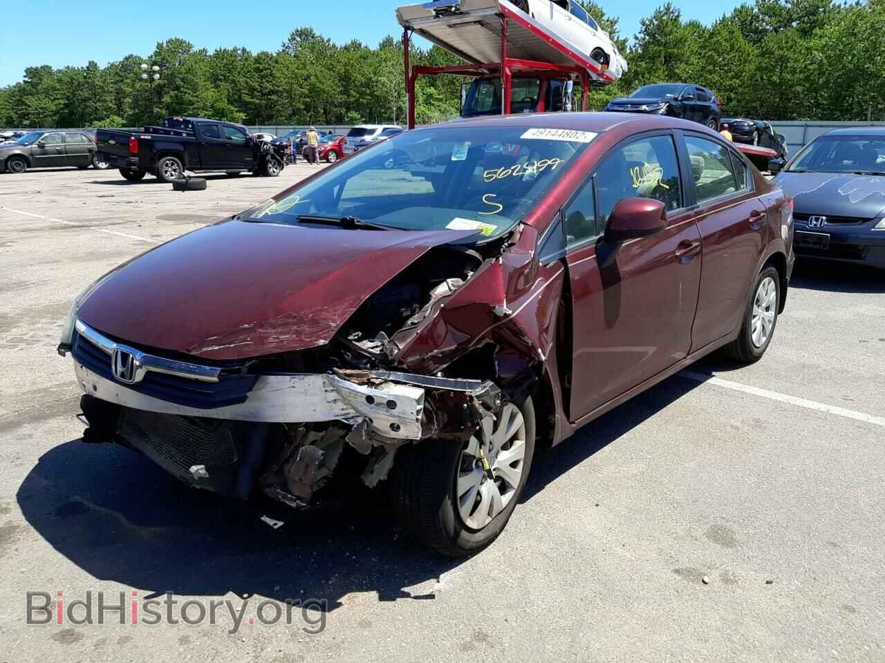 2012 HONDA CIVIC - VIN: 2HGFB2F52CH562499 - Фото 2