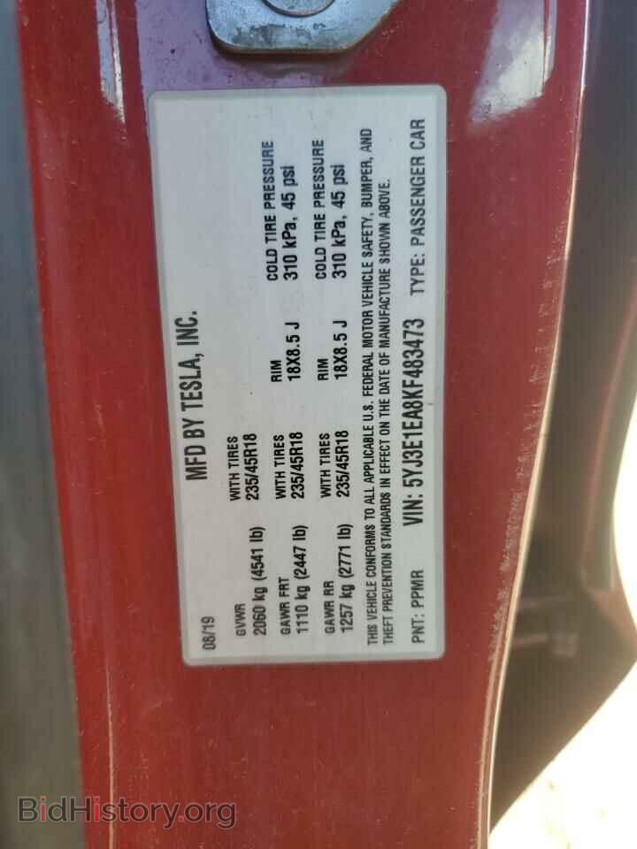 2019 TESLA MODEL 3 - VIN: 5YJ3E1EA8KF483473 - Photo 12