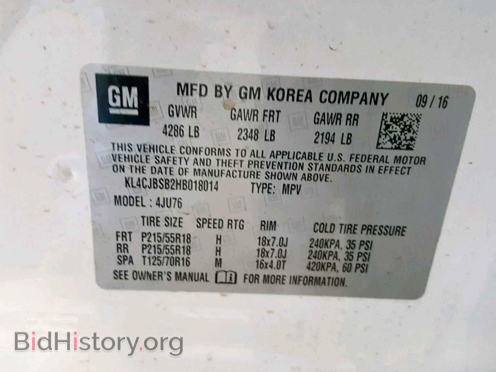 2017 BUICK ENCORE PRE - VIN: KL4CJBSB2HB018014 - Photo 10