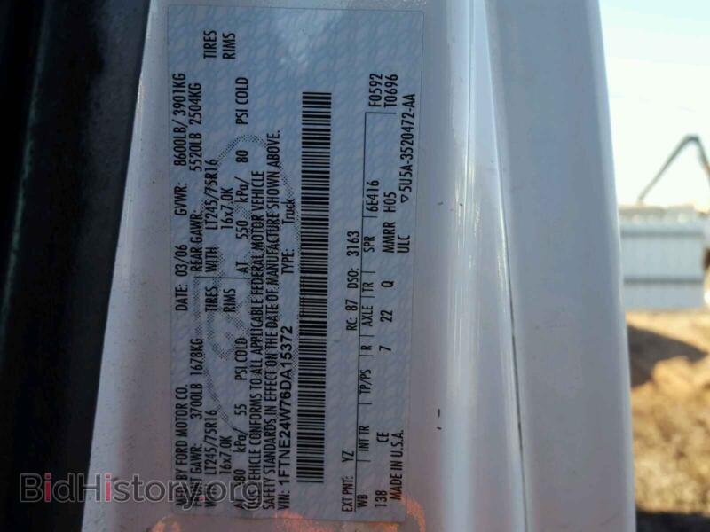 2006 Ford ECONOLINE (VIN 1FTNE24W76DA15372) — photo 10 of 10