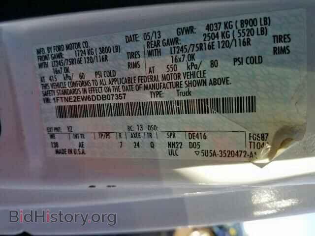 2013 FORD ECONOLINE - VIN: 1FTNE2EW6DDB07357 - Photo 10