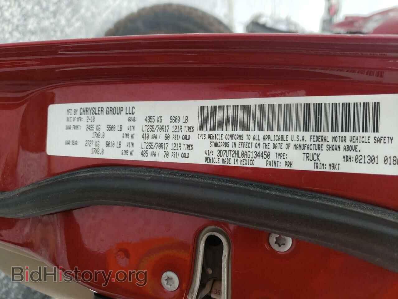 2010 DODGE All Models - VIN: 3D7UT2HL0AG134450 - Photo 10