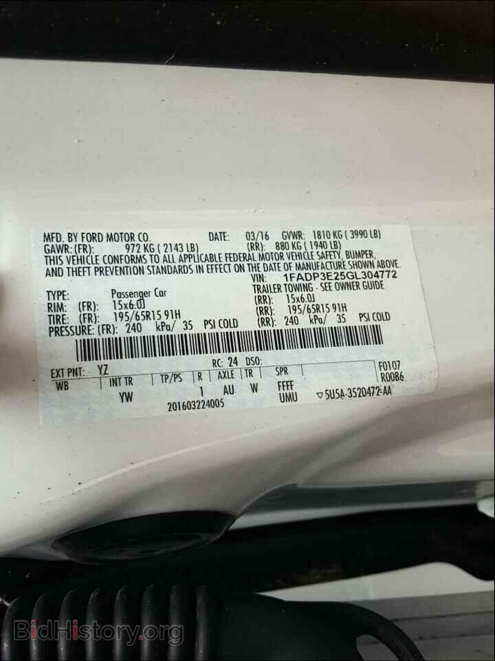 2016 FORD FOCUS - VIN: 1FADP3E25GL304772 - Photo 10