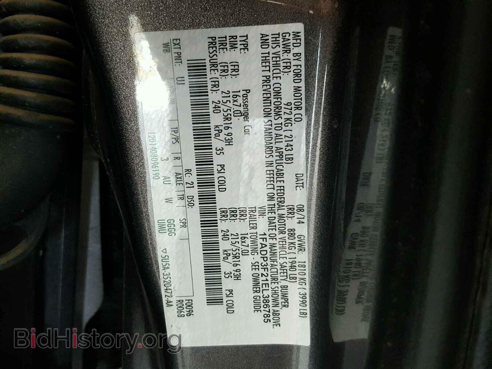 2014 FORD FOCUS - VIN: 1FADP3F21EL386785 - Photo 10
