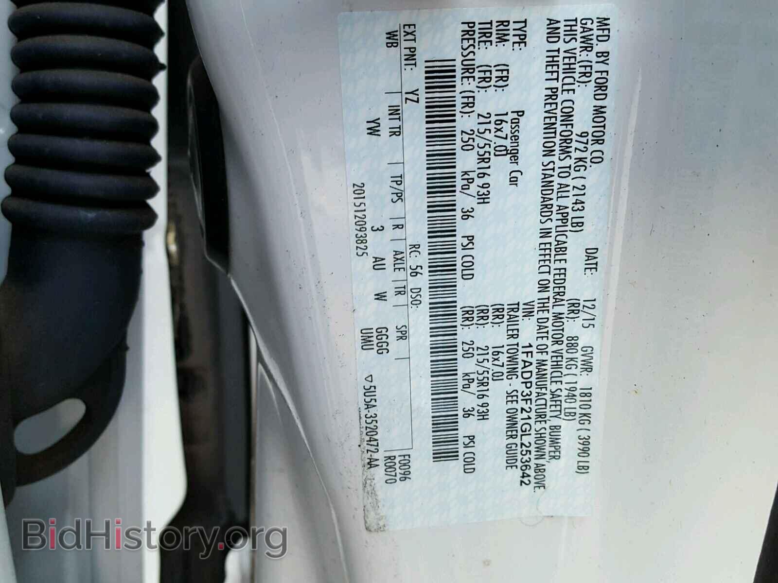 2016 FORD FOCUS - VIN: 1FADP3F21GL253642 - Photo 10