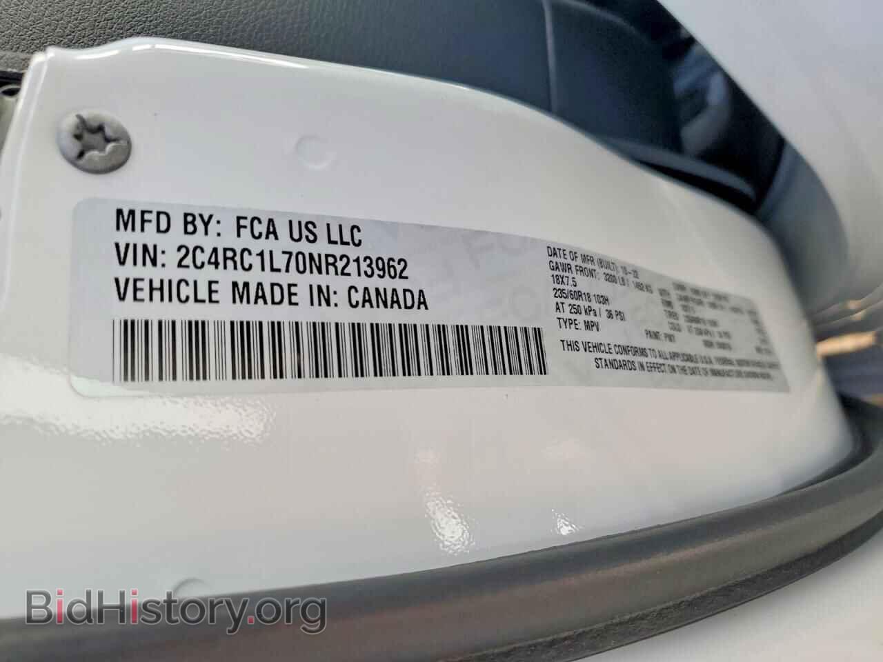 2022 CHRYSLER PACIFICA - VIN: 2C4RC1L70NR213962 - Фото 13