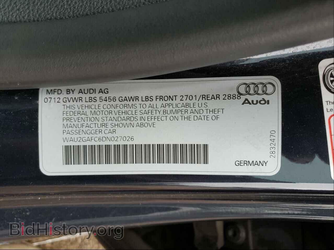 2013 AUDI A7 - VIN: WAU2GAFC6DN027026 - Фото 10