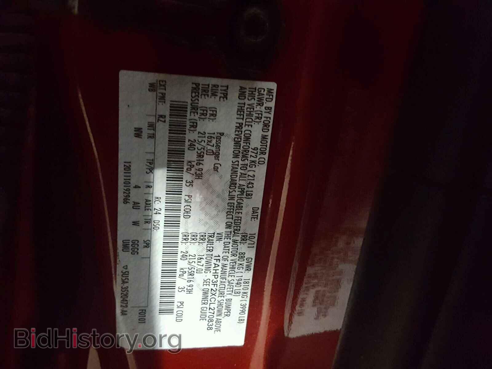 2012 FORD FOCUS - VIN: 1FAHP3F2XCL270838 - Photo 10