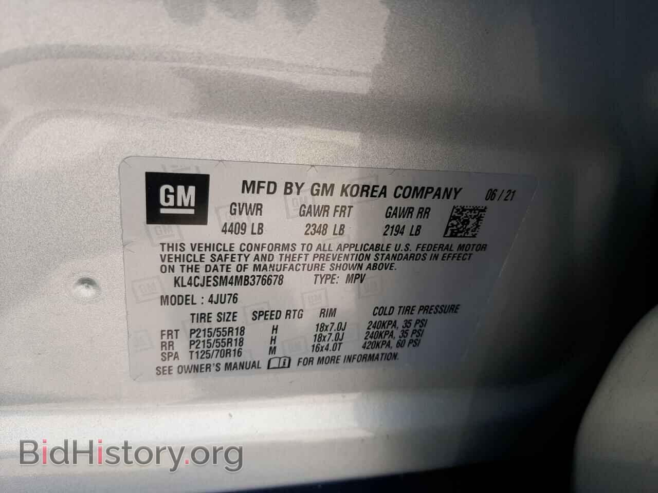 2021 BUICK ENCORE - VIN: KL4CJESM4MB376678 - Photo 10