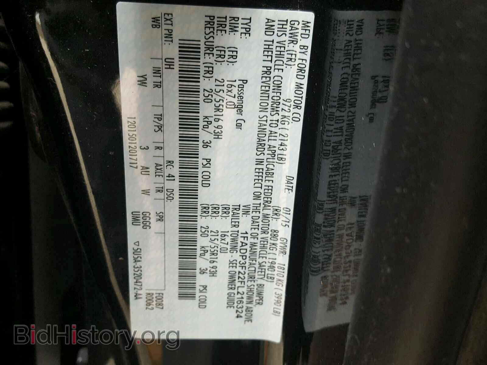 2015 FORD FOCUS - VIN: 1FADP3F22FL216324 - Фото 10