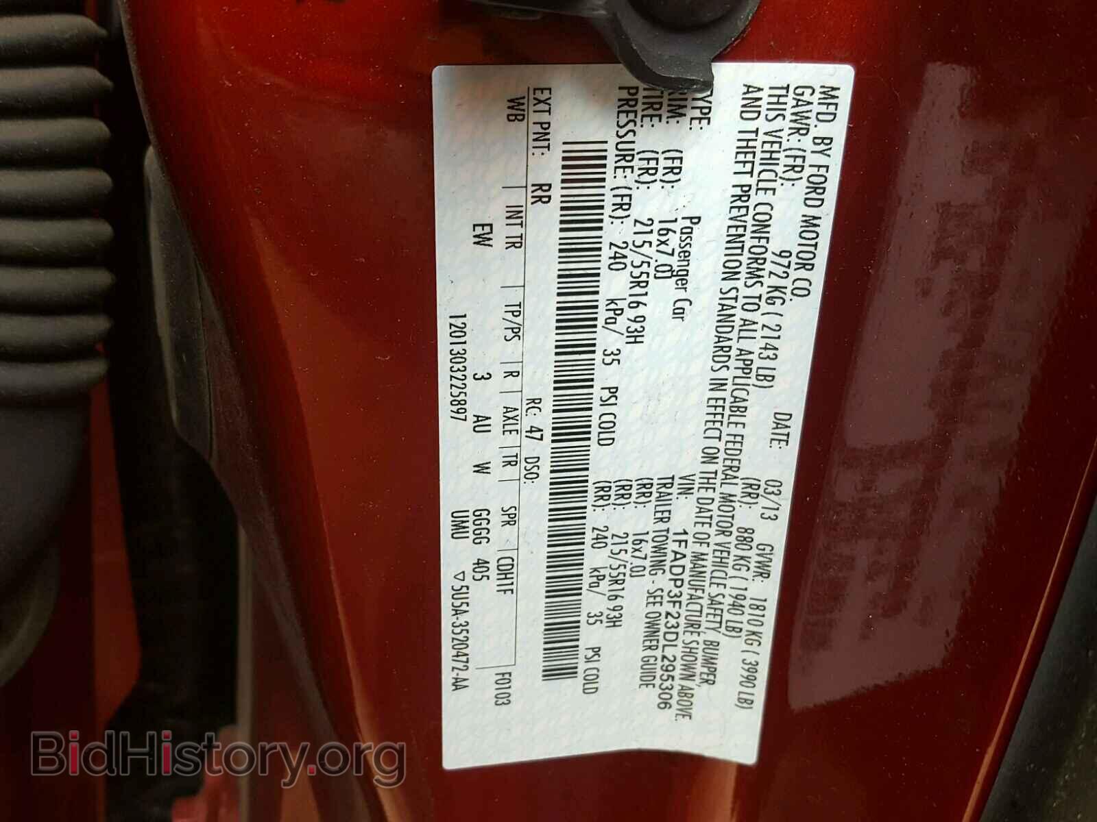 2013 FORD FOCUS - VIN: 1FADP3F23DL295306 - Фото 10