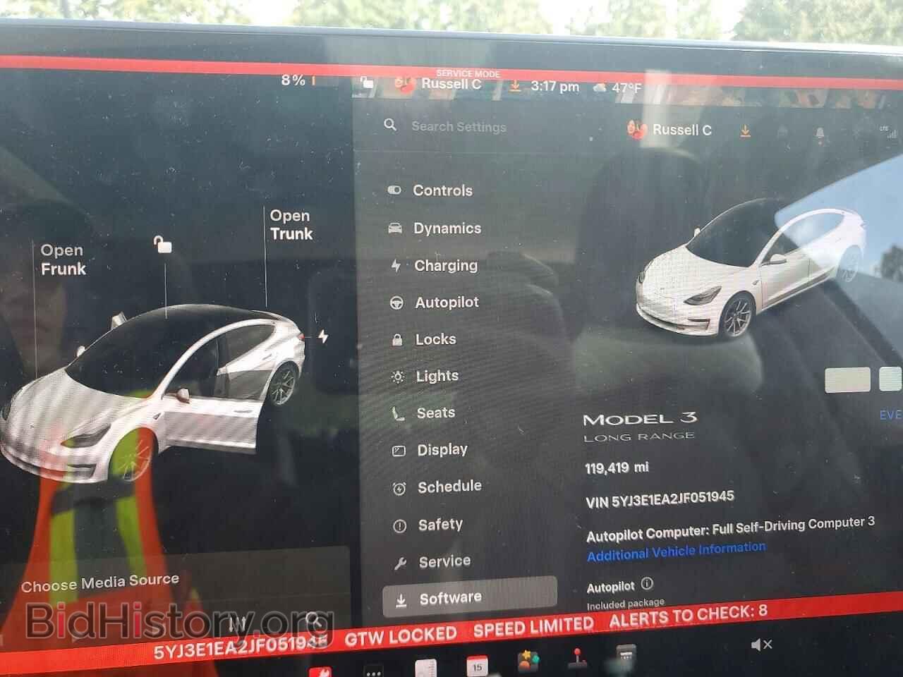 2018 TESLA MODEL 3 - VIN: 5YJ3E1EA2JF051945 - Фото 9