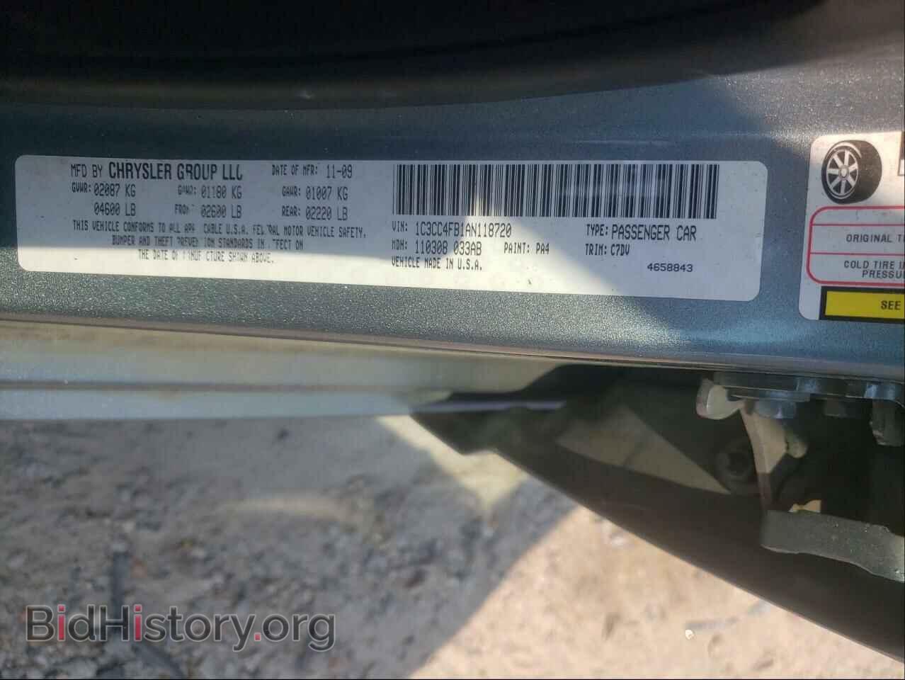 2010 CHRYSLER SEBRING - VIN: 1C3CC4FB1AN118720 - Фото 10