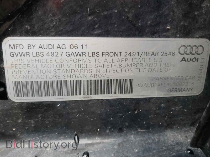 2012 Audi A4 (VIN WAUBFAFL9CN002316) — photo 10 of 10