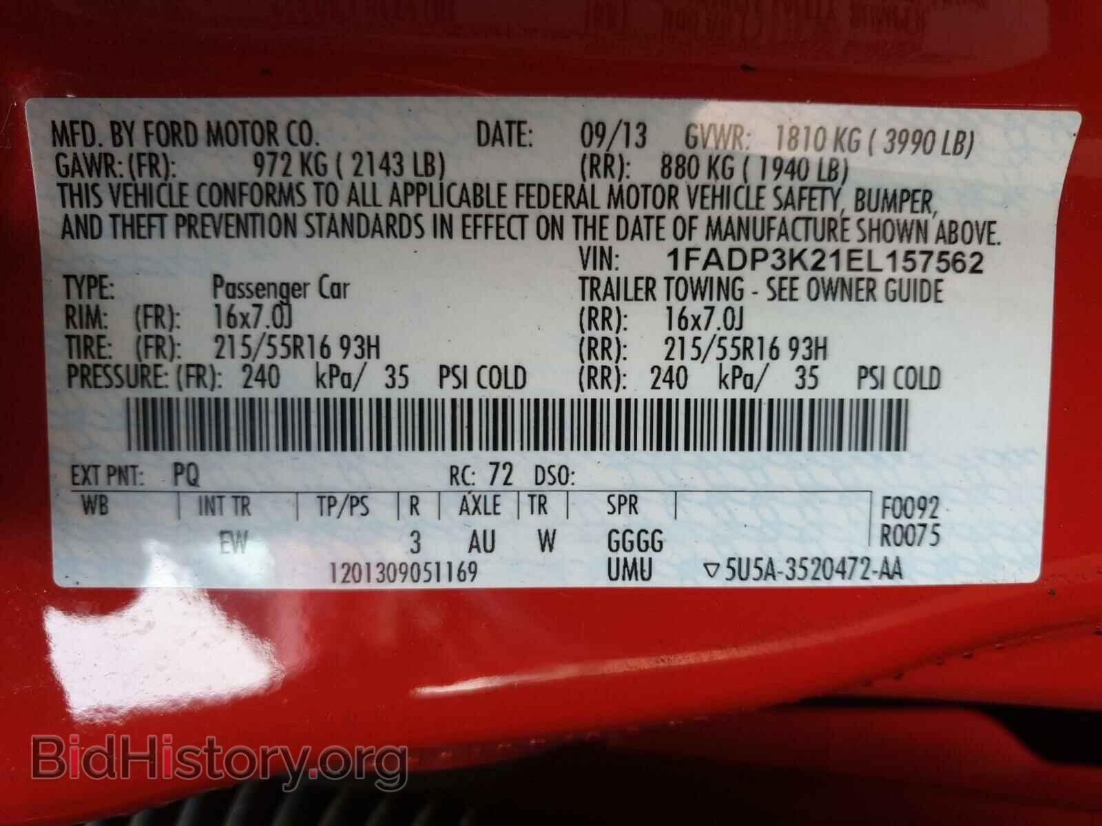 2014 FORD FOCUS - VIN: 1FADP3K21EL157562 - Photo 10