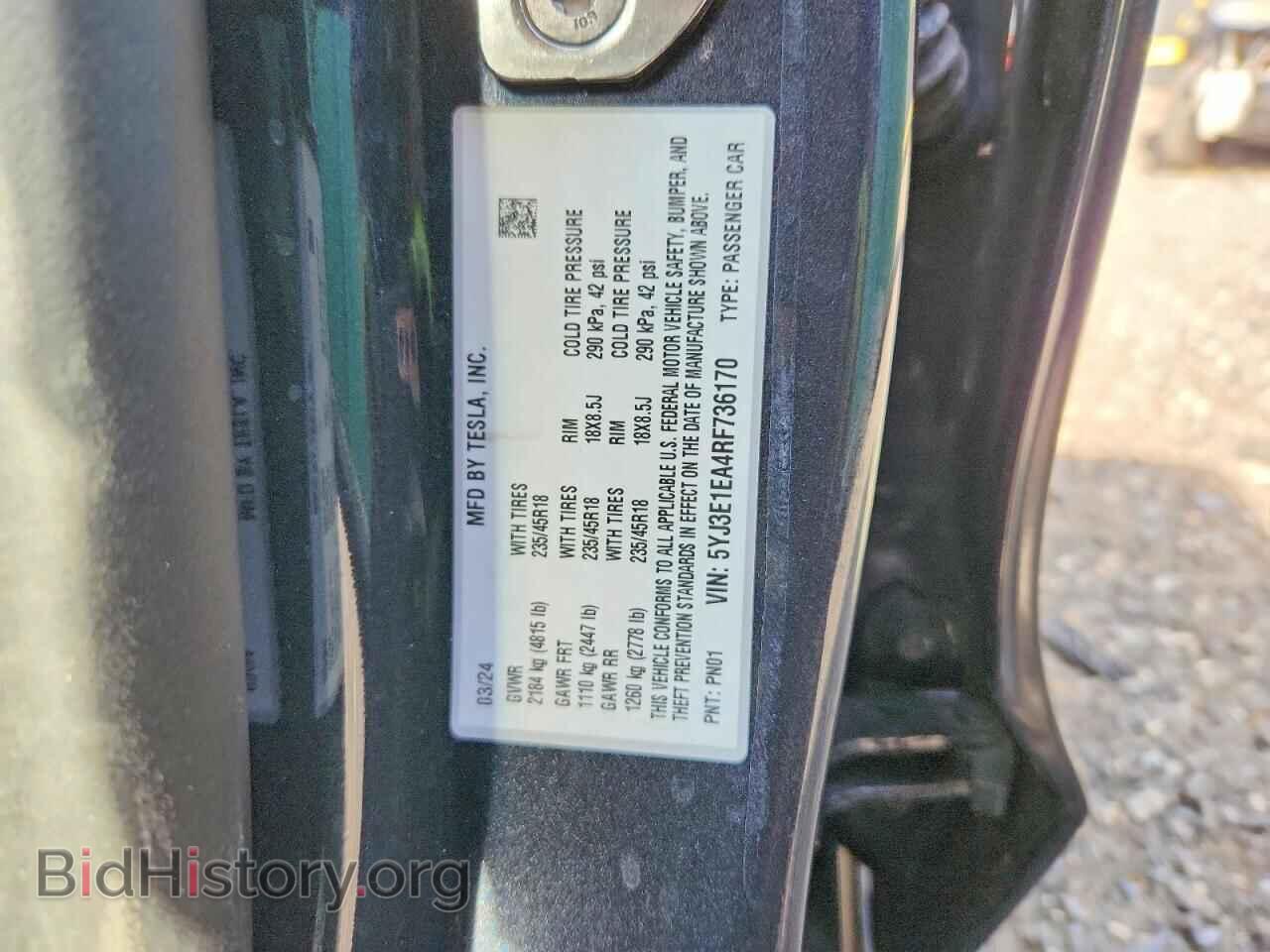 2024 TESLA MODEL 3 - VIN: 5YJ3E1EA4RF736170 - Photo 12