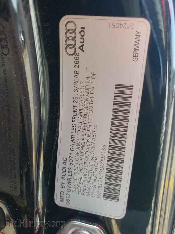 2013 AUDI A5 - VIN: WAULFAFH3DN002135 - Фото 12