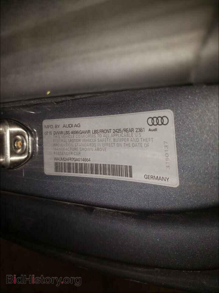 2016 AUDI A5 - VIN: WAUM2AFR7GA014664 - Фото 10