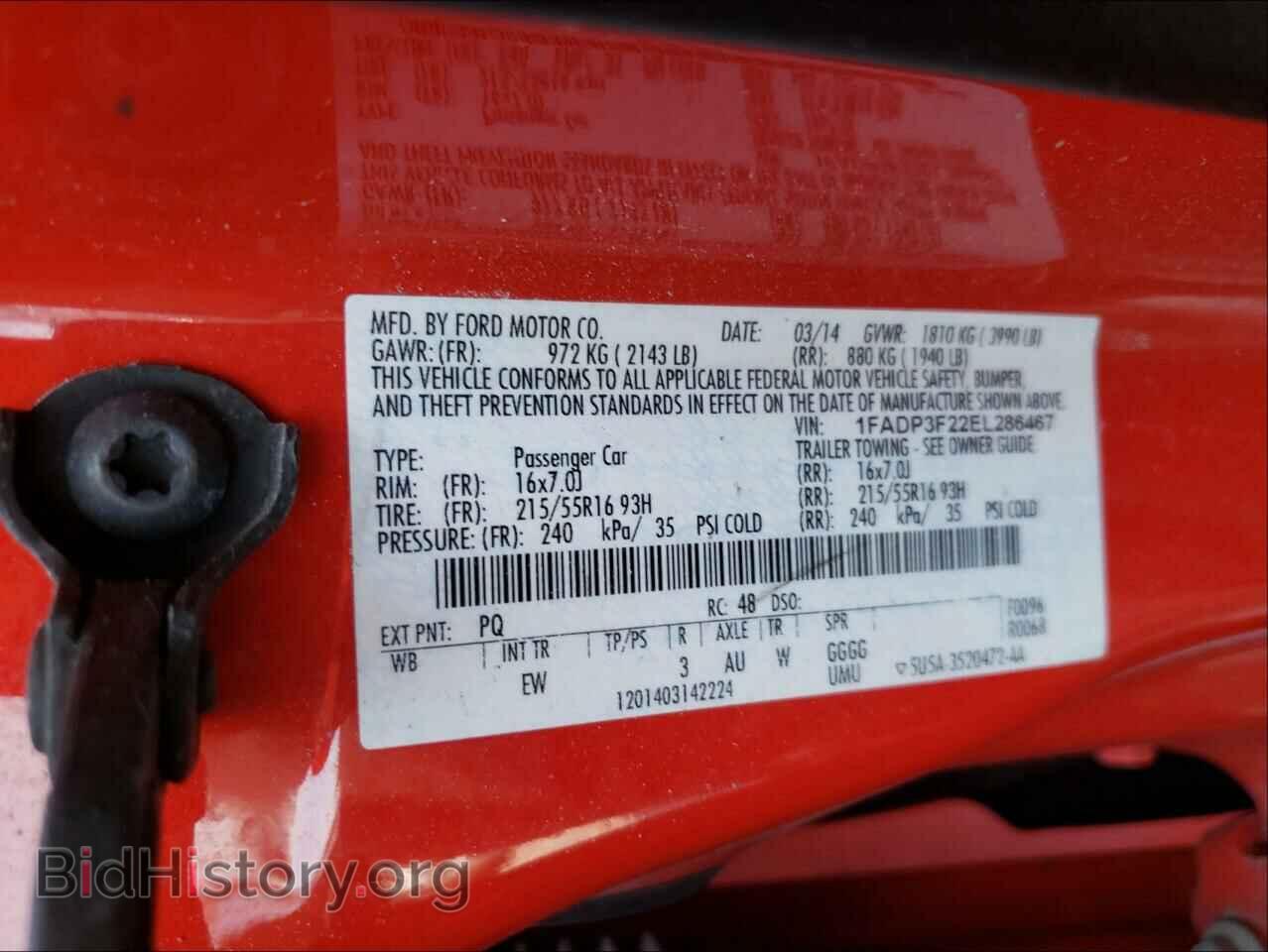 2014 FORD FOCUS - VIN: 1FADP3F22EL286467 - Photo 10