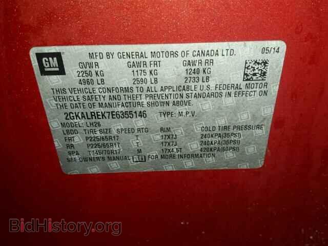 2014 GMC TERRAIN - VIN: 2GKALREK7E6355146 - Фото 10