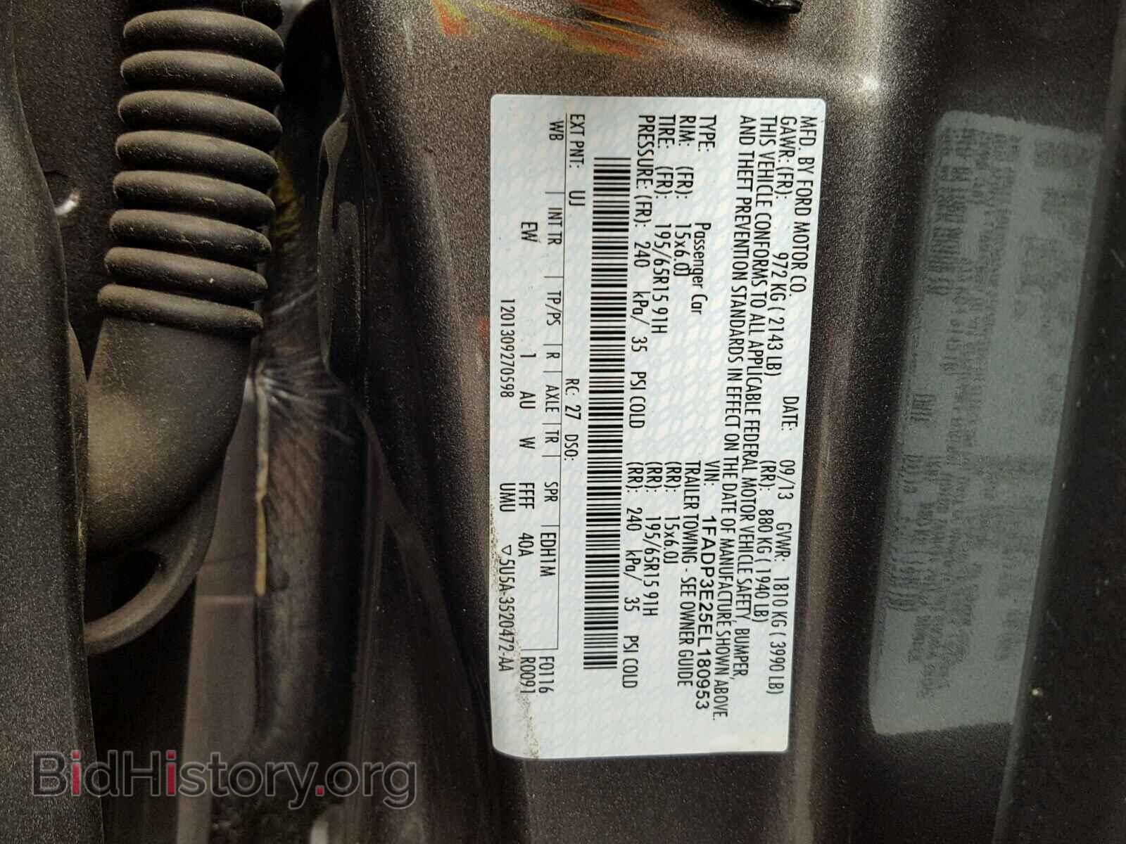 2014 FORD FOCUS - VIN: 1FADP3E25EL180953 - Фото 10