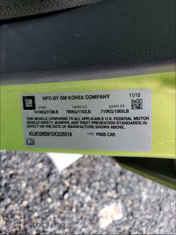 2013 CHEVROLET SPARK - VIN: KL8CD6S91DC535514 - Фото 10