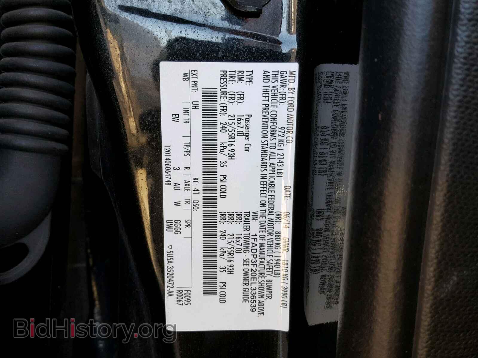 2014 FORD FOCUS - VIN: 1FADP3F20EL336539 - Photo 10