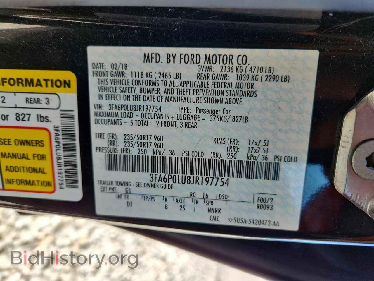 2018 FORD ALL Models - VIN: 3FA6P0LU8JR197754 - Photo 12