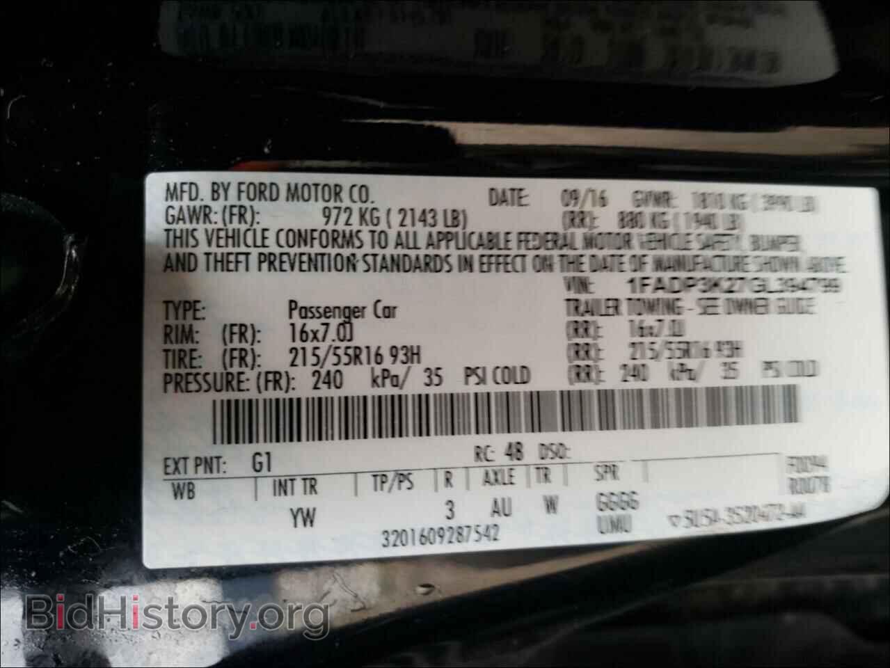 2016 FORD FOCUS - VIN: 1FADP3K27GL394799 - Фото 10