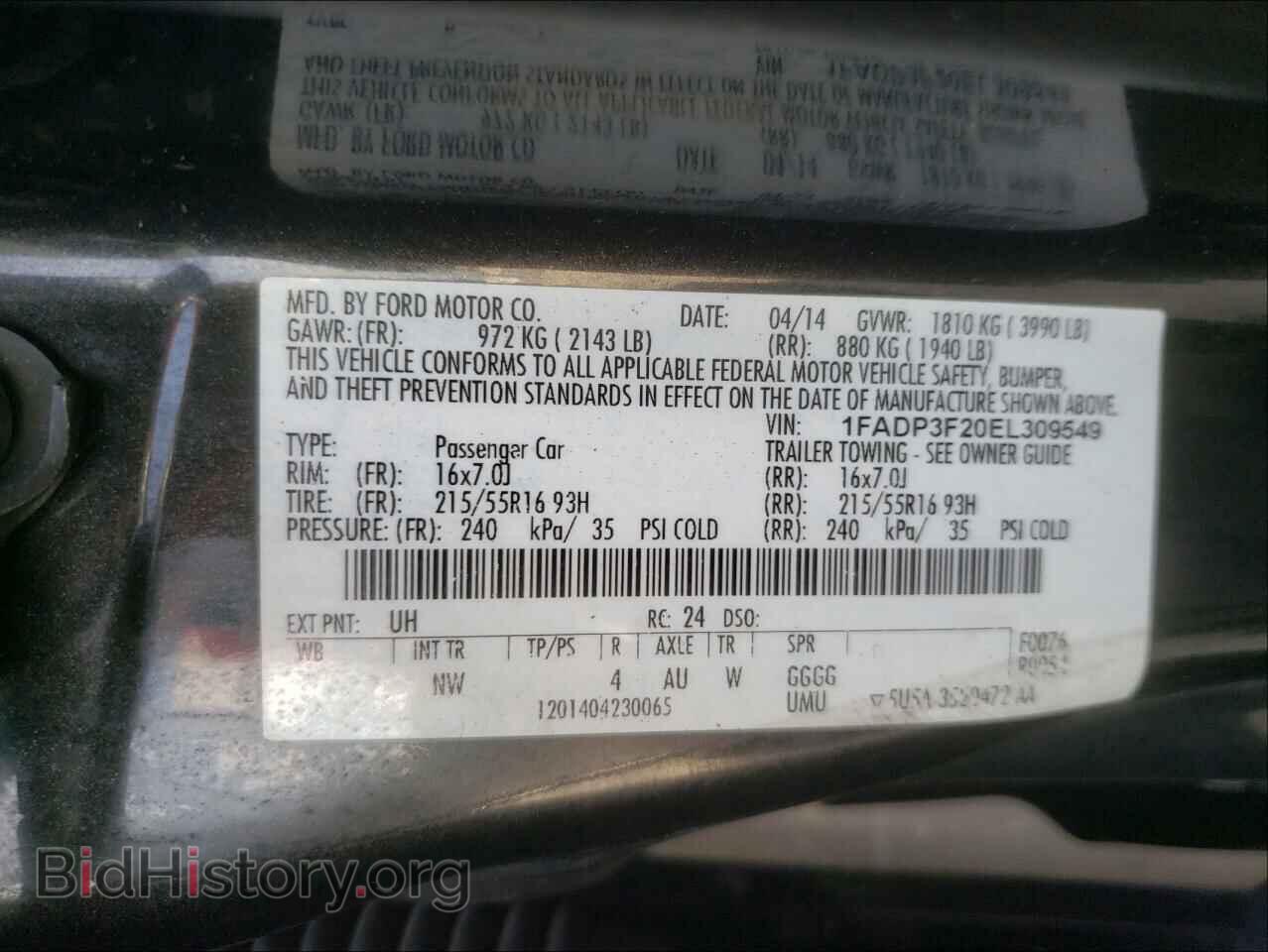 2014 FORD FOCUS - VIN: 1FADP3F20EL309549 - Photo 10