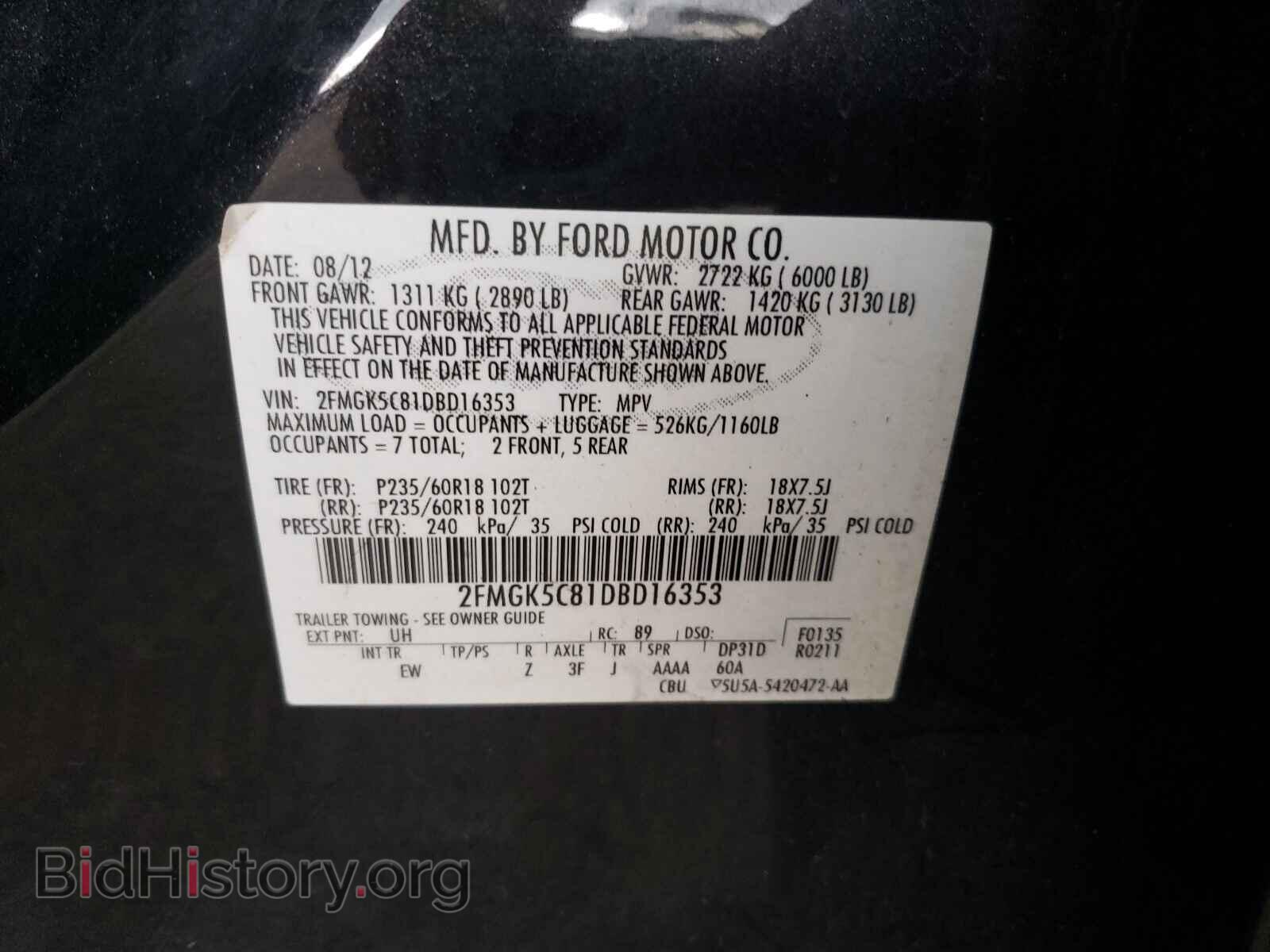 2013 FORD FLEX - VIN: 2FMGK5C81DBD16353 - Photo 10