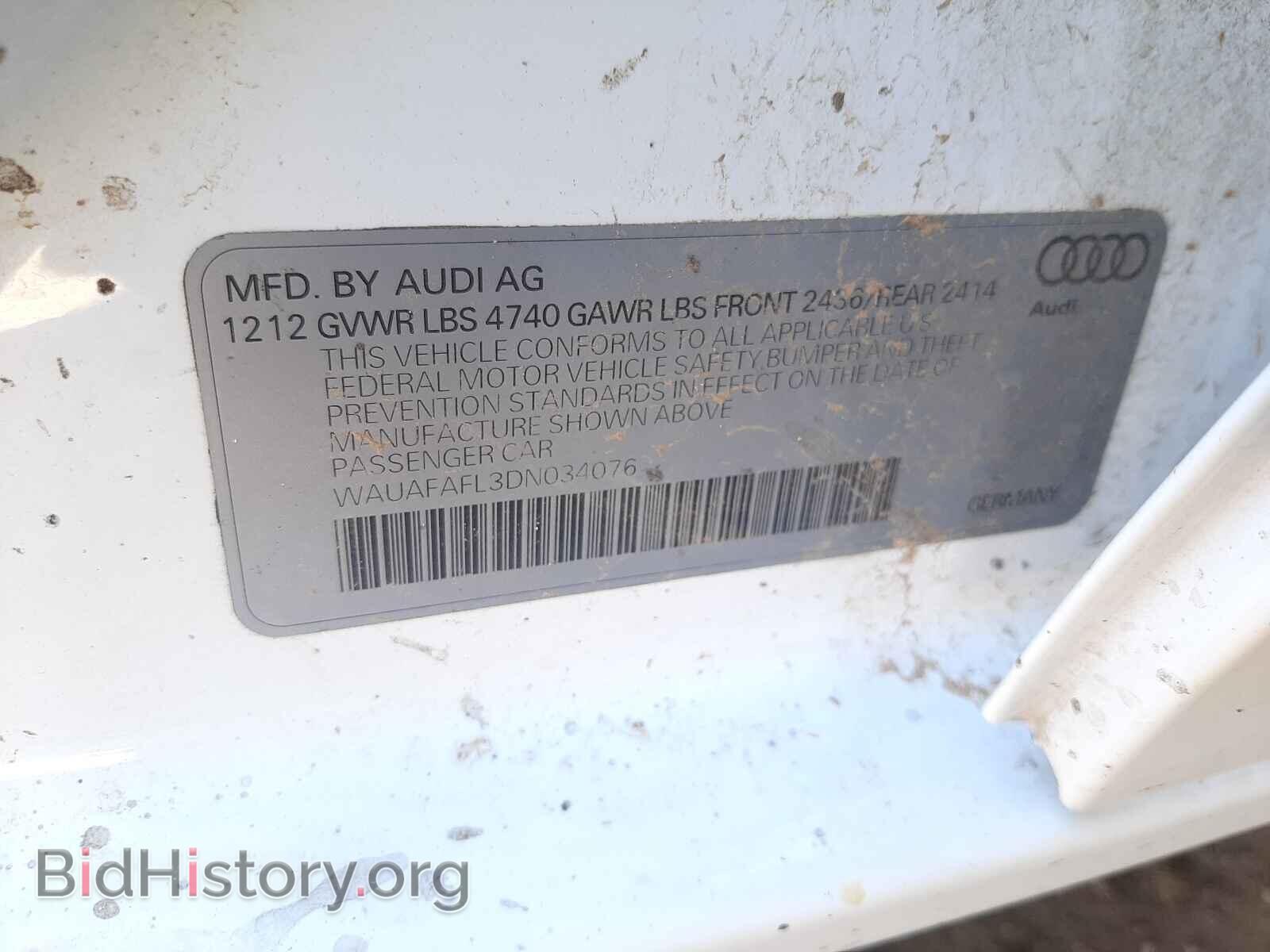 2013 AUDI A4 - VIN: WAUAFAFL3DN034076 - Photo 10