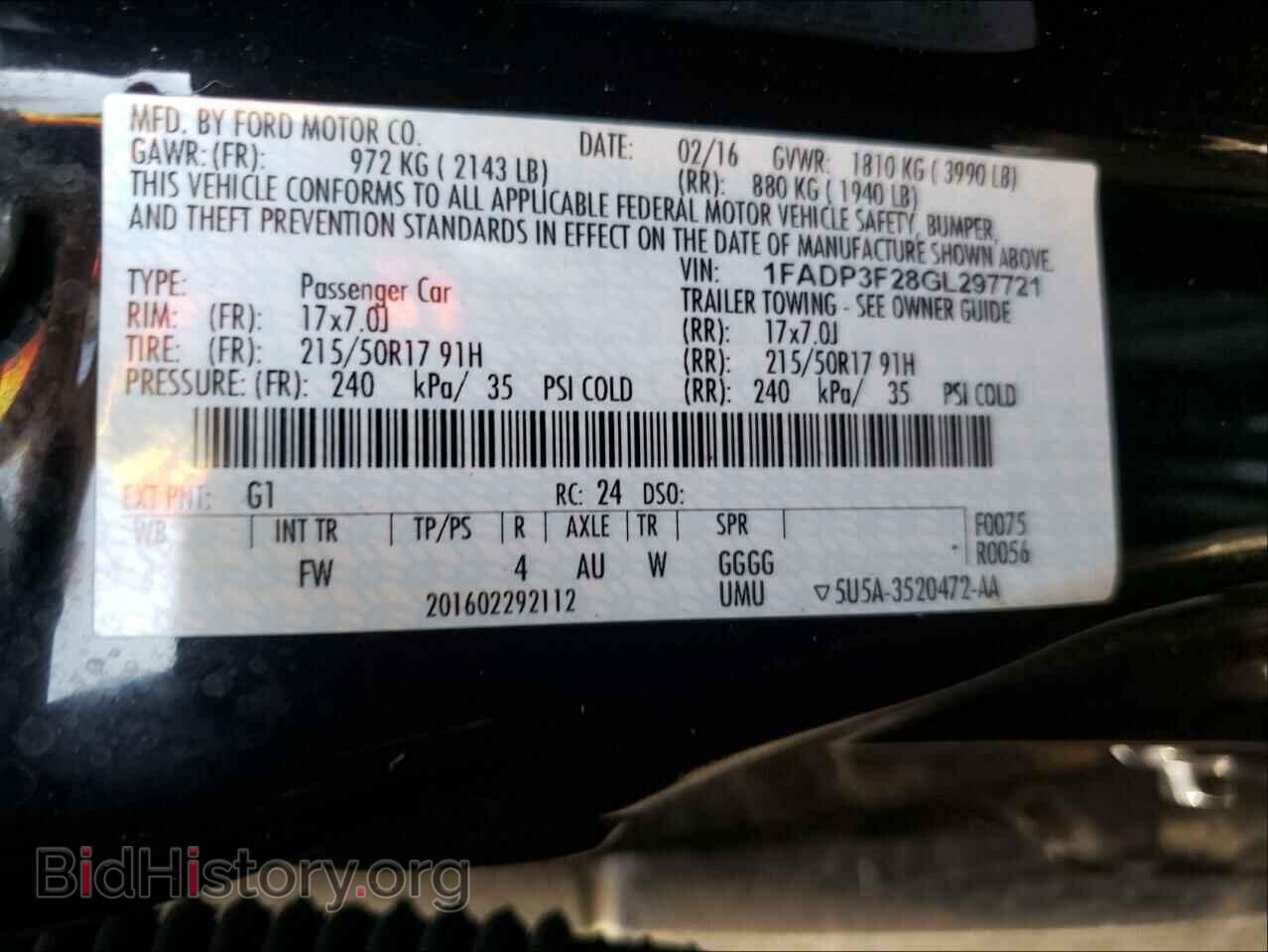 2016 FORD FOCUS - VIN: 1FADP3F28GL297721 - Photo 10