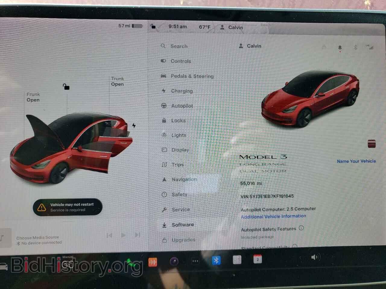 2019 TESLA MODEL 3 - VIN: 5YJ3E1EB7KF191645 - Фото 9