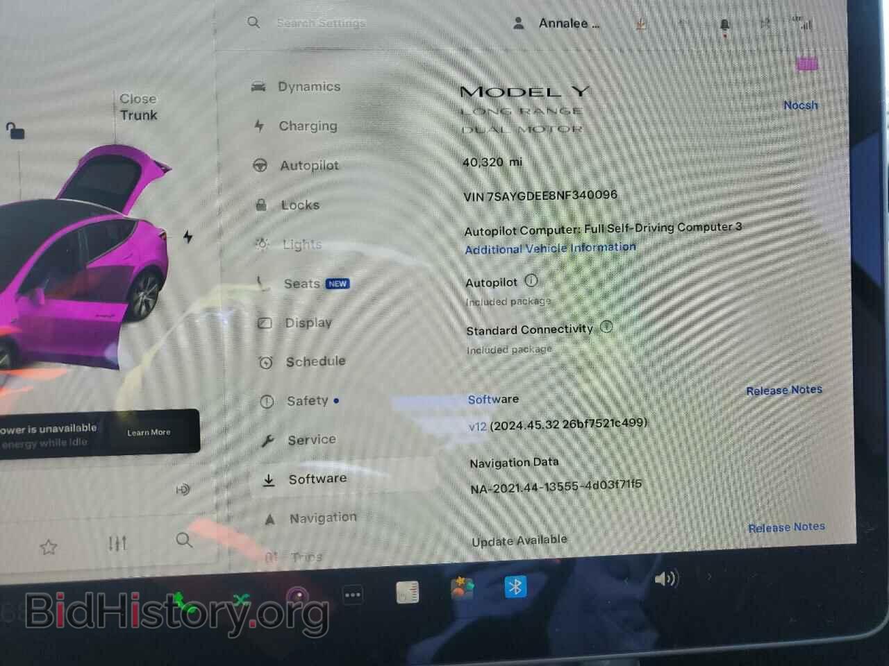 2022 TESLA MODEL Y - VIN: 7SAYGDEE8NF340096 - Photo 9