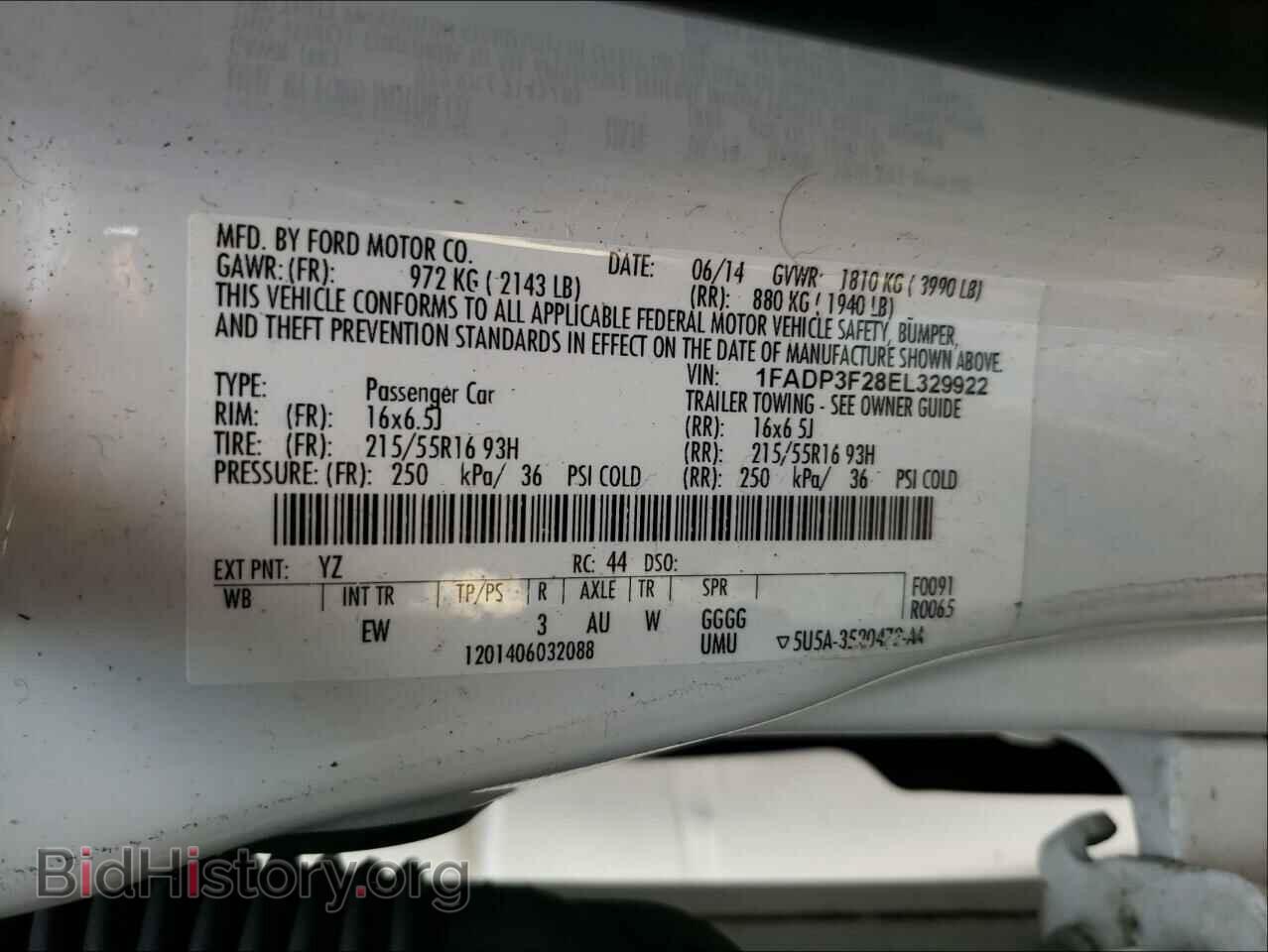 2014 FORD FOCUS - VIN: 1FADP3F28EL329922 - Photo 10