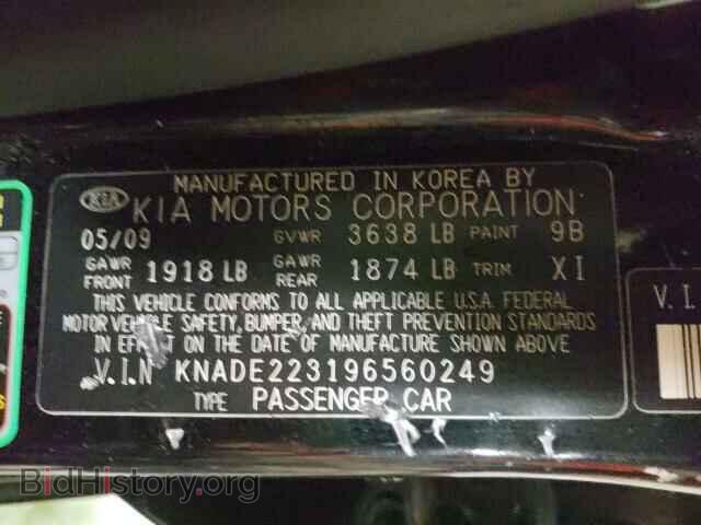 2009 KIA RIO - VIN: KNADE223196560249 - Фото 10