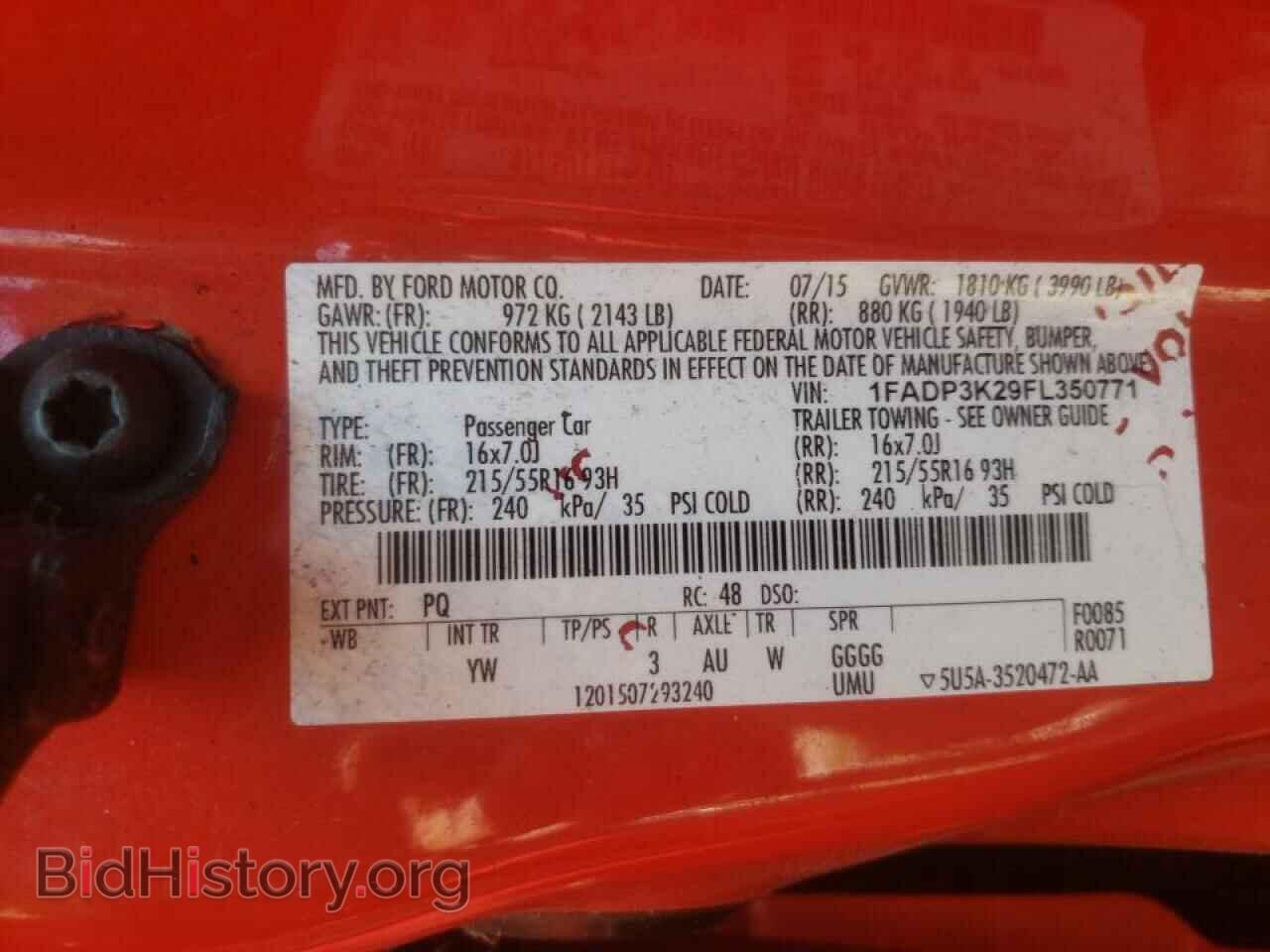 2015 FORD FOCUS - VIN: 1FADP3K29FL350771 - Photo 10