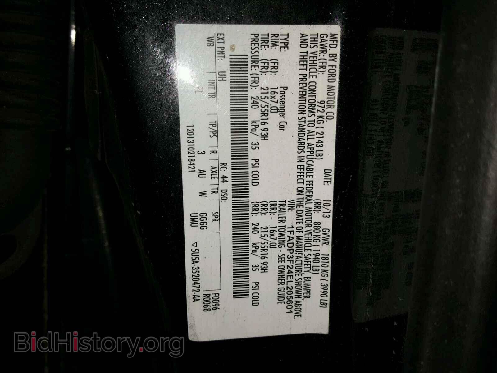 2014 FORD FOCUS - VIN: 1FADP3F24EL205601 - Photo 10