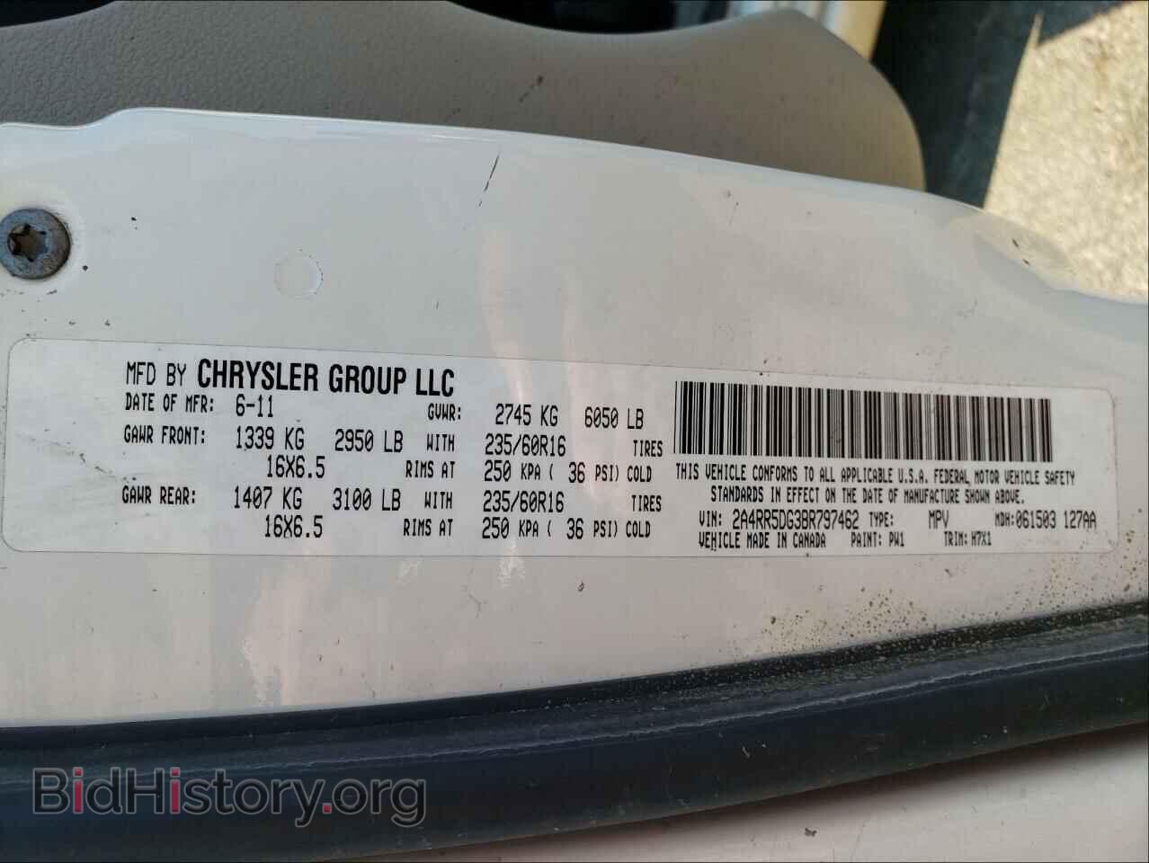 2011 CHRYSLER MINIVAN - VIN: 2A4RR5DG3BR797462 - Photo 10