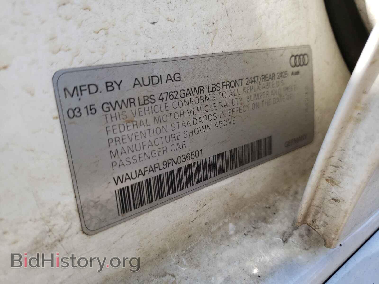 2015 AUDI A4 - VIN: WAUAFAFL9FN036501 - Фото 10