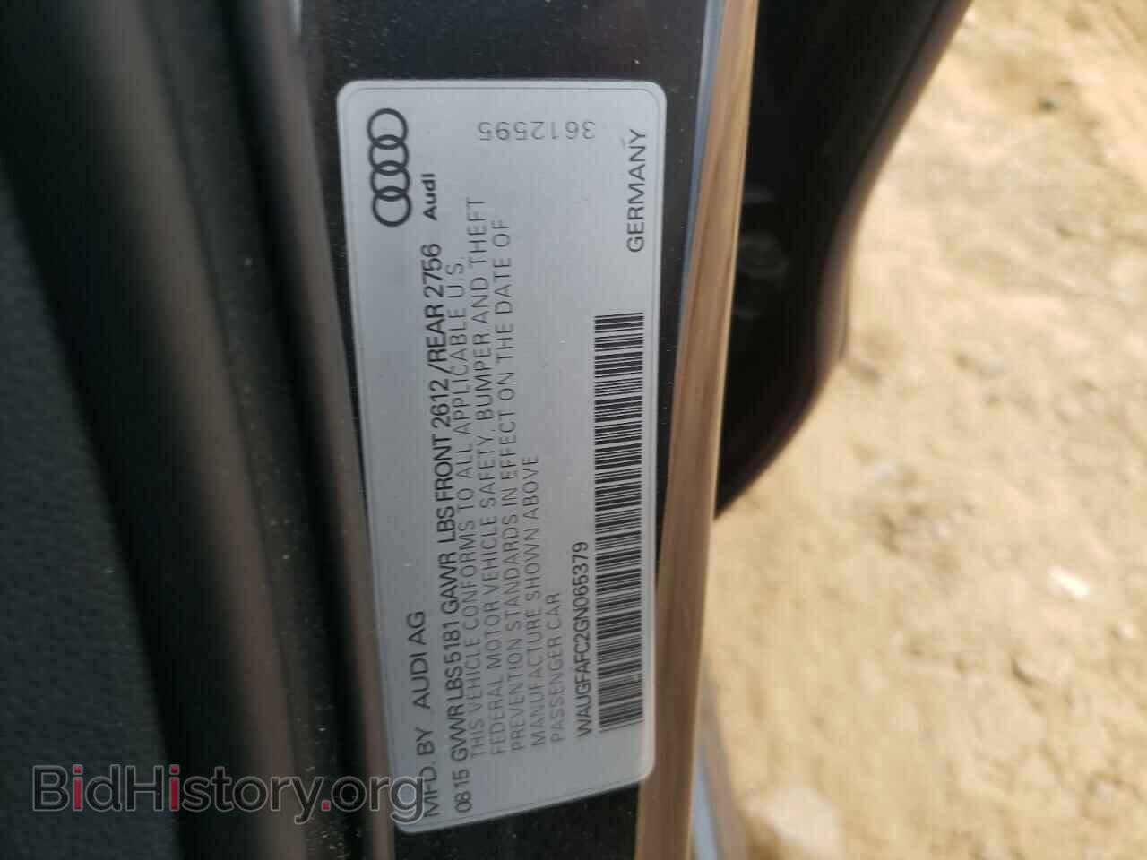 2016 AUDI A6 - VIN: WAUGFAFC2GN065379 - Фото 10