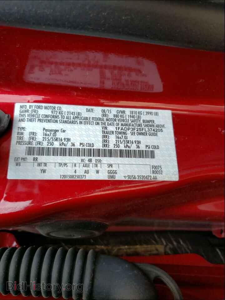 2015 FORD FOCUS - VIN: 1FADP3F25FL374205 - Фото 10