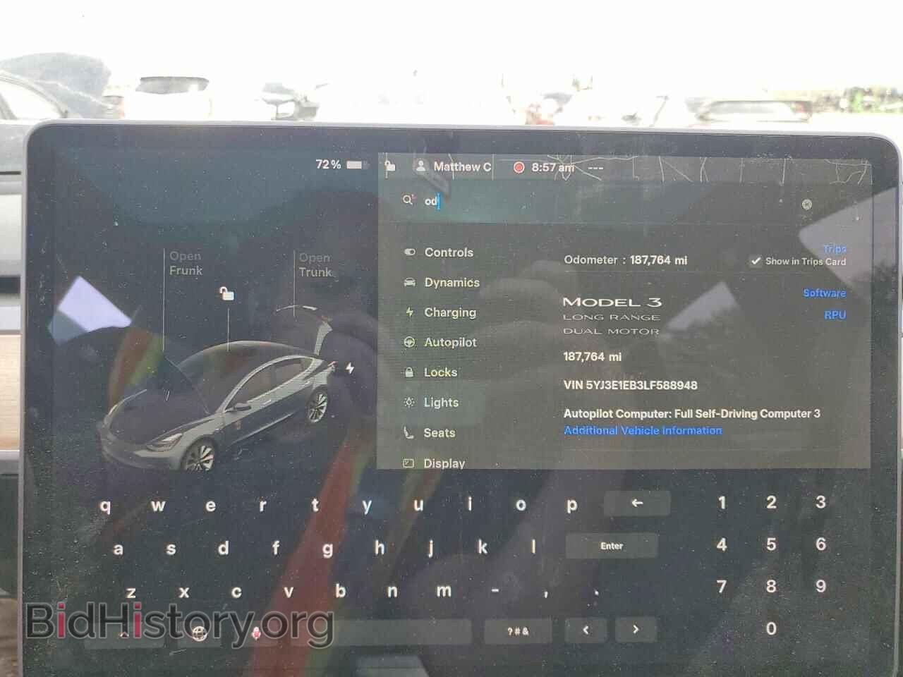 2020 TESLA MODEL 3 - VIN: 5YJ3E1EB3LF588948 - Фото 9