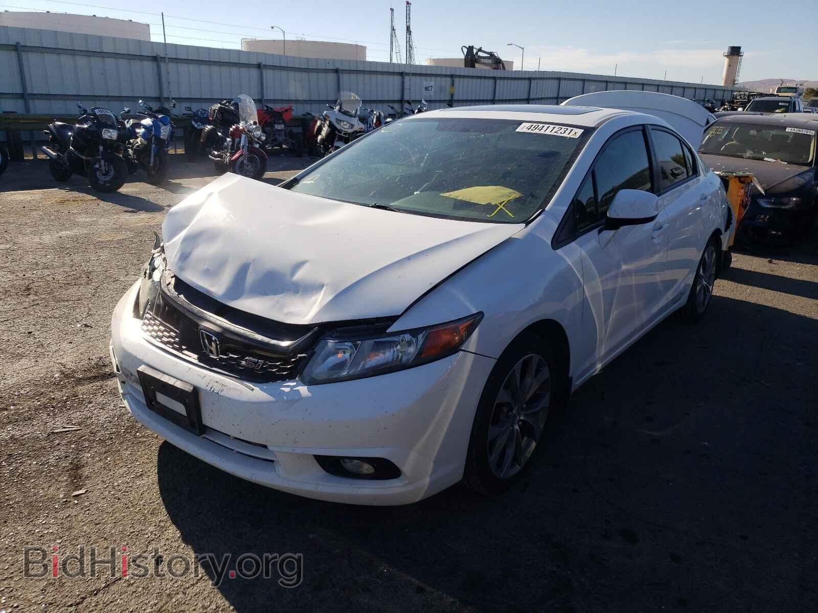 2012 HONDA CIVIC - VIN: 2HGFB6E52CH704522 - Фото 2